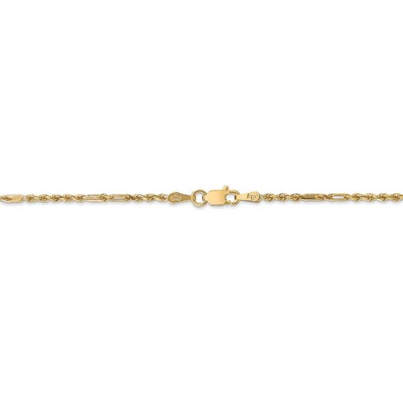 1.8mm, 14k Yellow Gold, Diamond Cut, Milano Rope Chain Necklace, 24 In